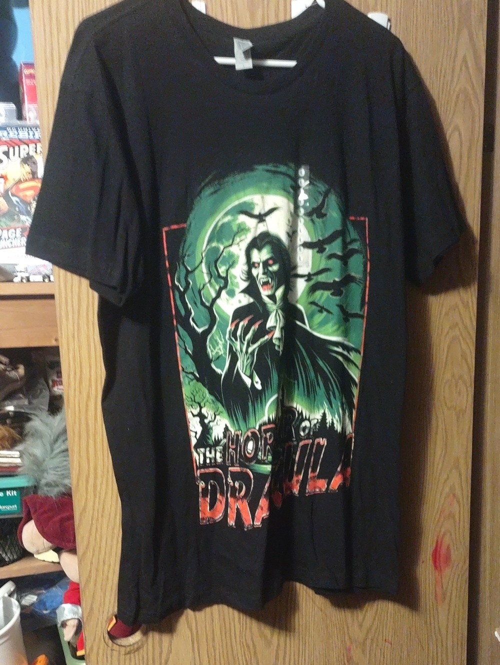 Men's Black Graphic Vampire Horror T-Shirt